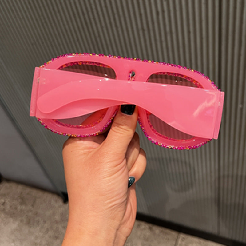 Damen Sonnenbrille mit funkelndem Kristallrahmen Karnz 1780939119