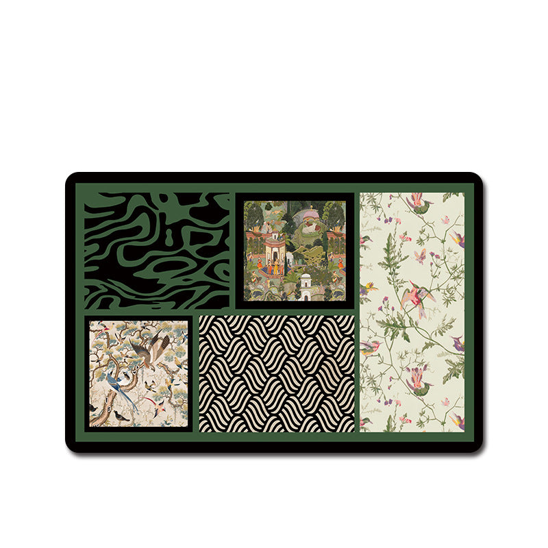 Vintage Floral Decorative Badmat Karnz