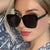 Damen modische oversized Sonnenbrille mit innovativem Design Karnz
