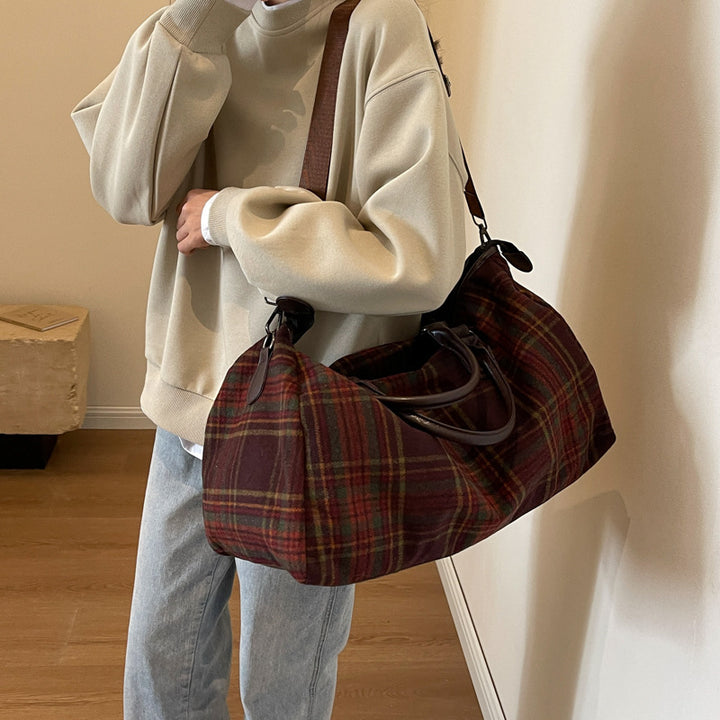 Stylische Karierte Reisetasche Karnz