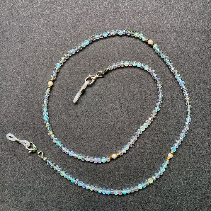Elegante Brillenhalterkette mit Bunten Perlen Karnz