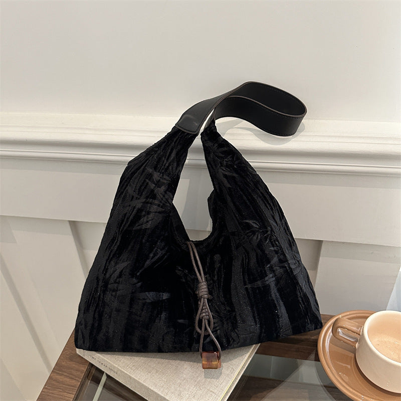 Vielseitige Samt Schultertasche Karnz