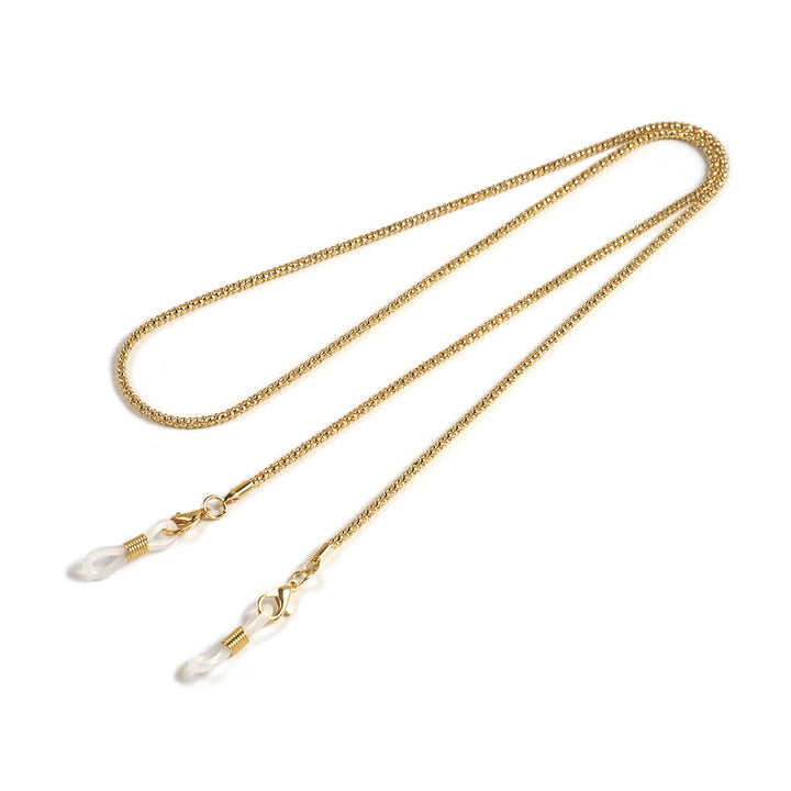 Elegante Goldene Metall Brille Kette Karnz