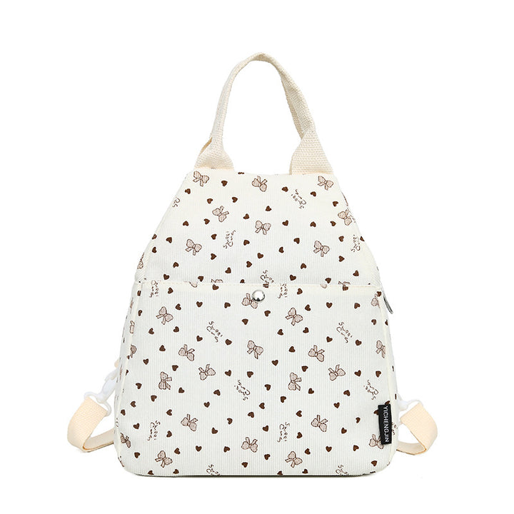 Cord-Rucksack mit Verspielten Motiven Karnz
