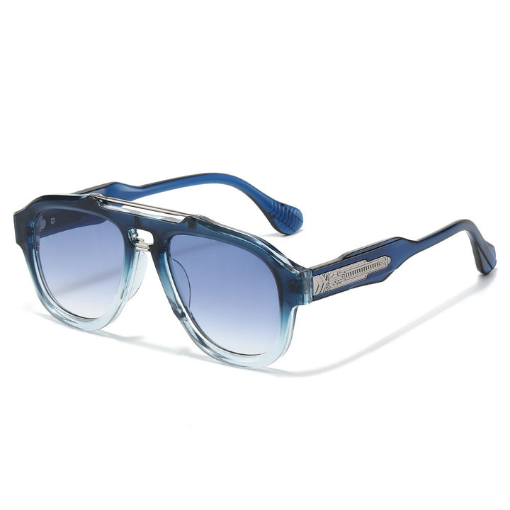 Modebewusste semi-transparente Schild-Sonnenbrille Karnz
