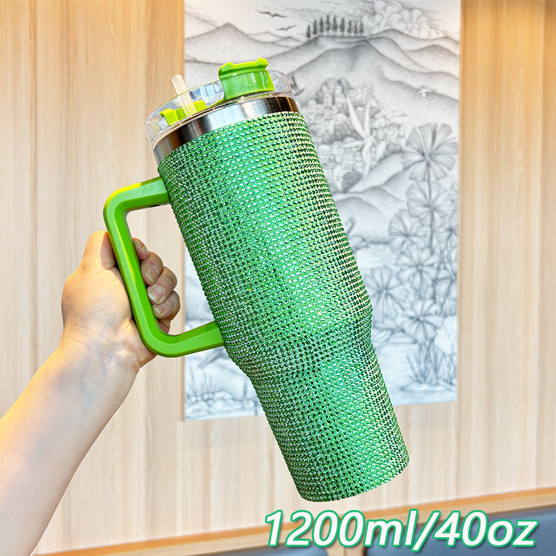 Damen Glitzernde Trinkflasche mit großem Volumen und ergonomischem Griff Karnz