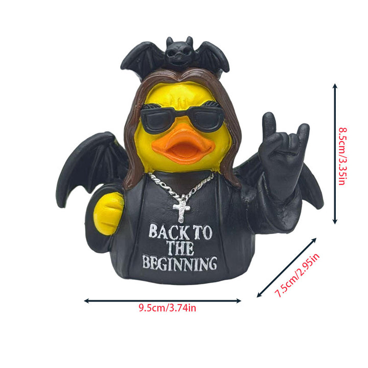 Lustige Gummiente mit Rocker-Design Karnz