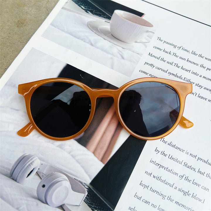 Chic Retro Runde Rahmen Sonnenbrillen Karnz