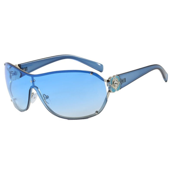 Modische Sonnenbrille mit Floralem Detail Karnz