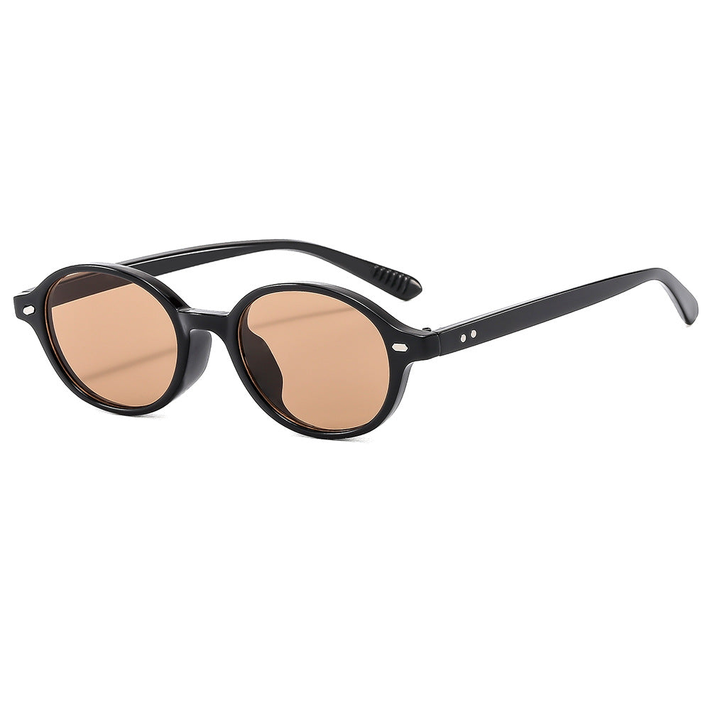 Damen stilvolle und zeitgenössische Sonnenbrille im ovalen Design Karnz