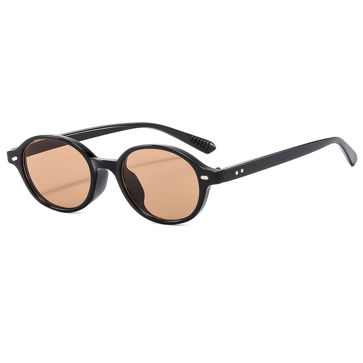 Damen stilvolle und zeitgenössische Sonnenbrille im ovalen Design Karnz