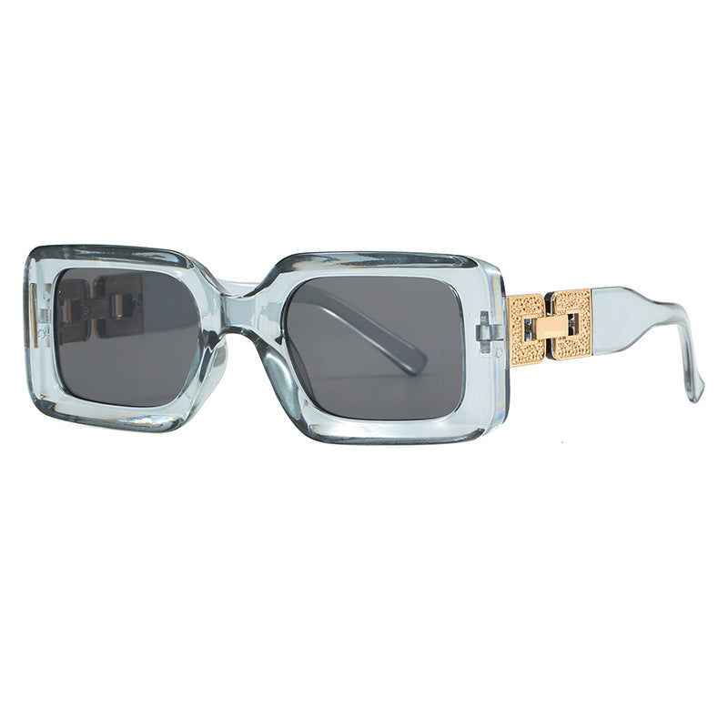 Damen Polygone Sonnenbrille mit glamourösem Verzierungsrahmen Karnz