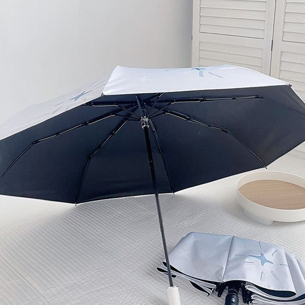 Damen Faltbarer Regenschirm mit innovativem Öffnungsmechanismus Karnz