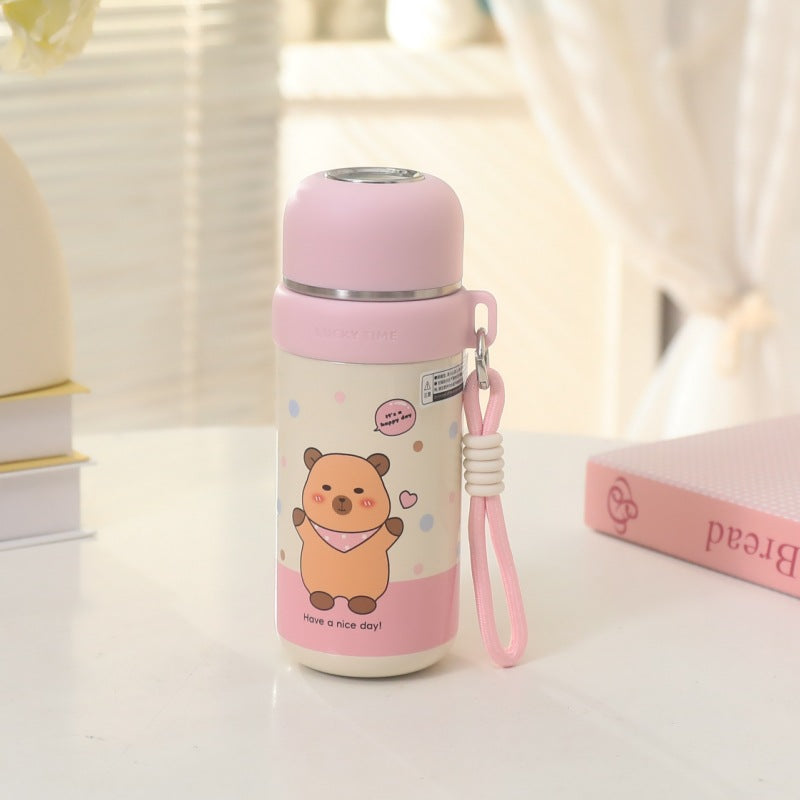 Damen Isolierte Thermosflasche mit lustigem Bärendesign Karnz