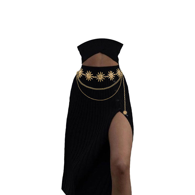 Modischer Cut-Out Maxi Rock Karnz