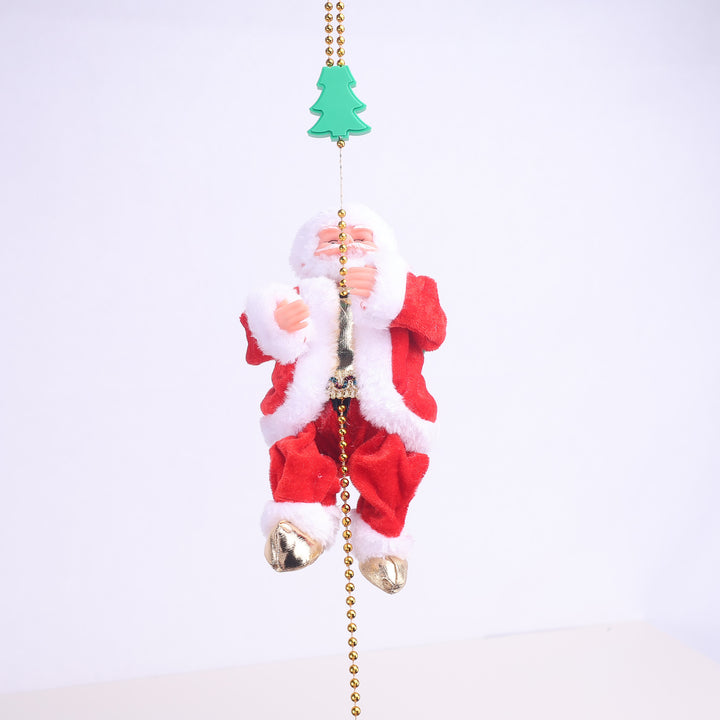 Dekorative Weihnachtsmann Figur mit Reflexionsschmuck