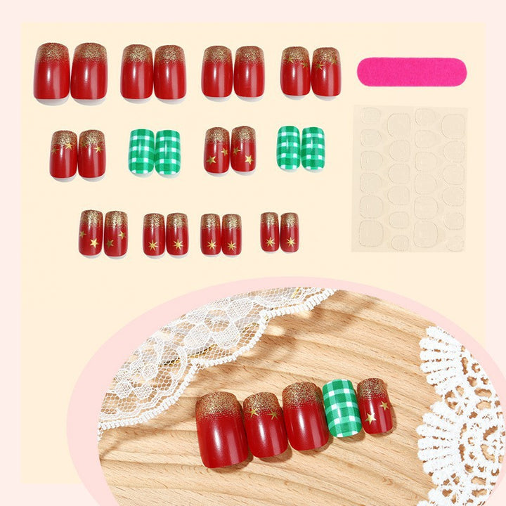 Gradient Style Press-On Nails mit Schließset Karnz