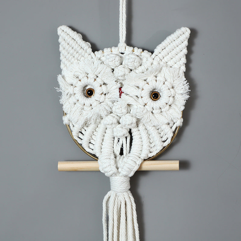 Macrame Eule Wandbehang Karnz