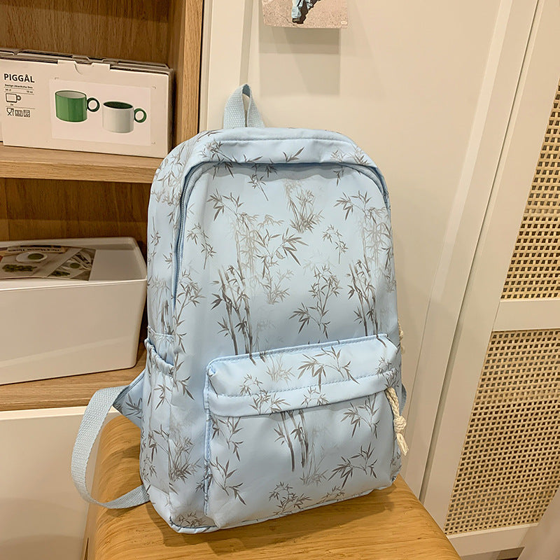 Minimalistischer Bambusdruck-Rucksack