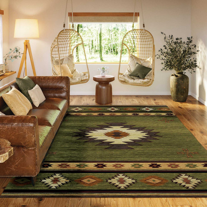 Native-inspirierter geometrischer Teppich