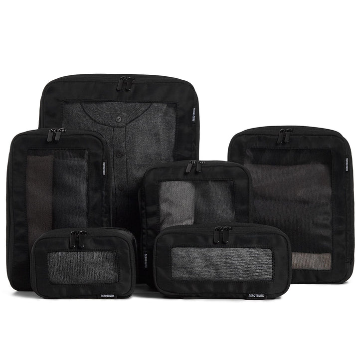 Unisex Aufbewahrungstaschen Set mit durchsichtigen Fächern Karnz