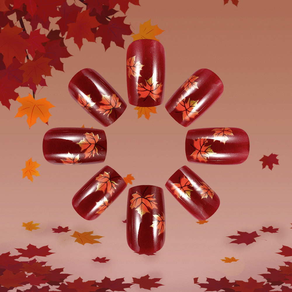Herbst-Themen Press-On Nägel Karnz