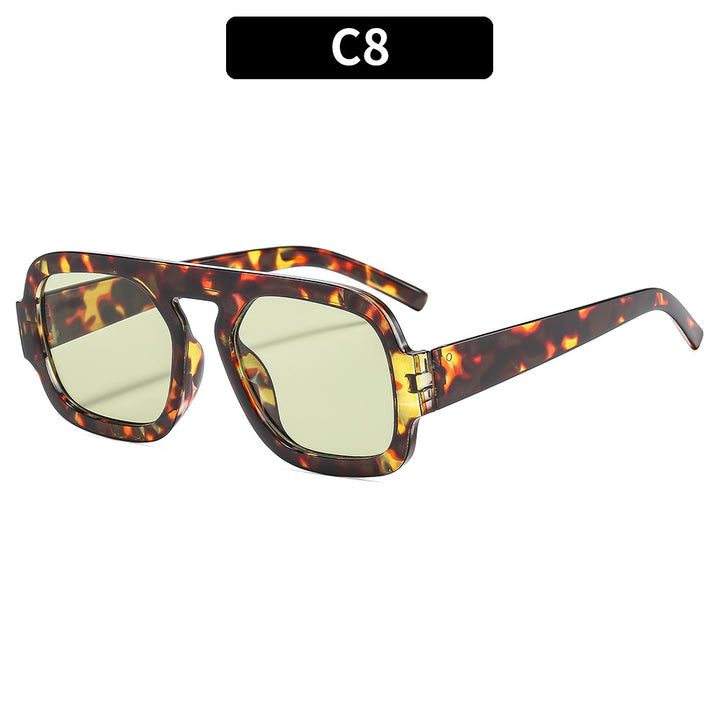 Bold Angular Square Frame Sonnenbrillen