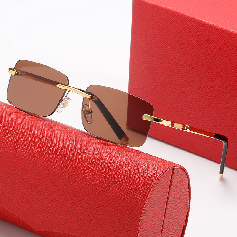 Damen schicke Sonnenbrille mit elegantem Metallrahmen und polarisierenden Gläsern Karnz