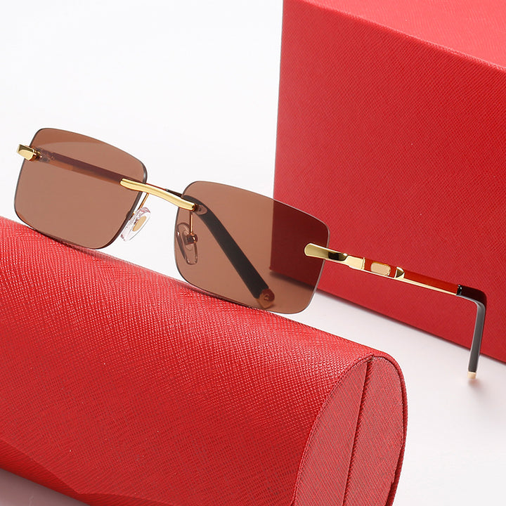 Damen schicke Sonnenbrille mit elegantem Metallrahmen und polarisierenden Gläsern Karnz