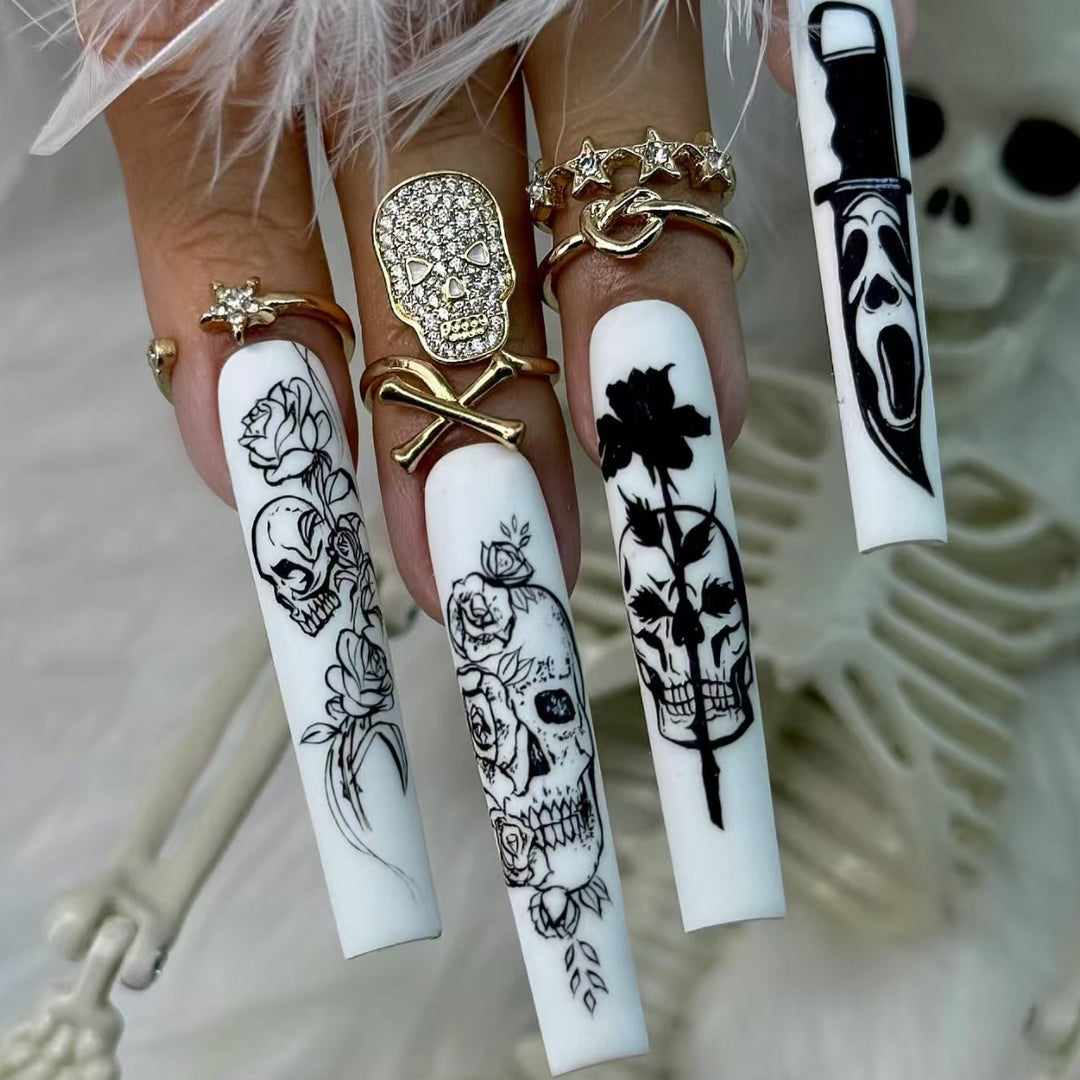 Glamouröse Halloween Kunstnägel Karnz