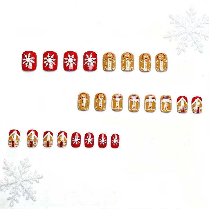 Kunstnägel Im Weihnachtlichen Lebkuchenhaus-Design Karnz