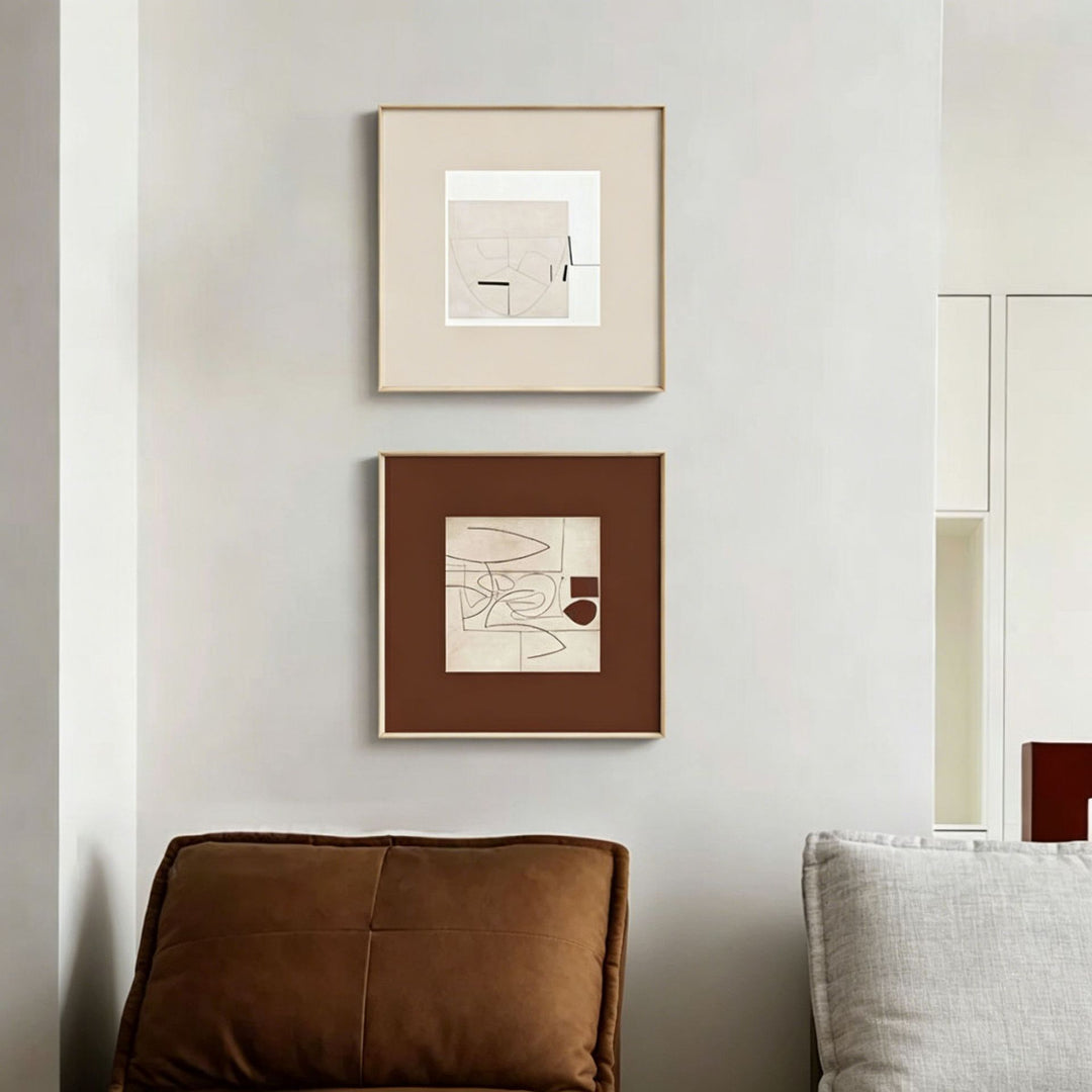 Abstrakte geometrische gerahmte Kunst