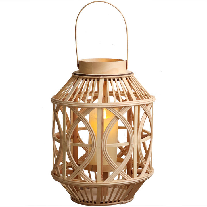 Handgefertigte Laterne aus Rattan Karnz