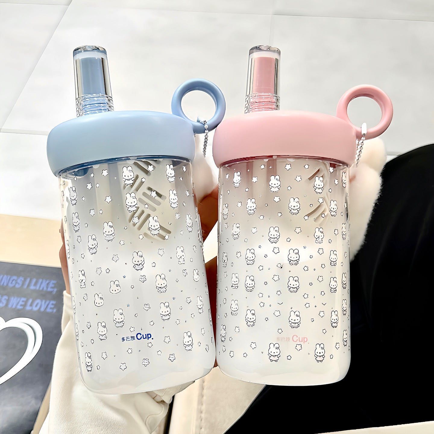 Damen praktische Trinkflasche mit süßem Tiermotiv Karnz