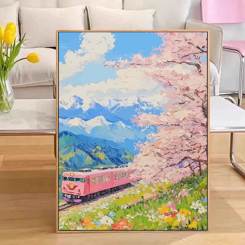 Scenic Train Landschaft Wandkunst Karnz
