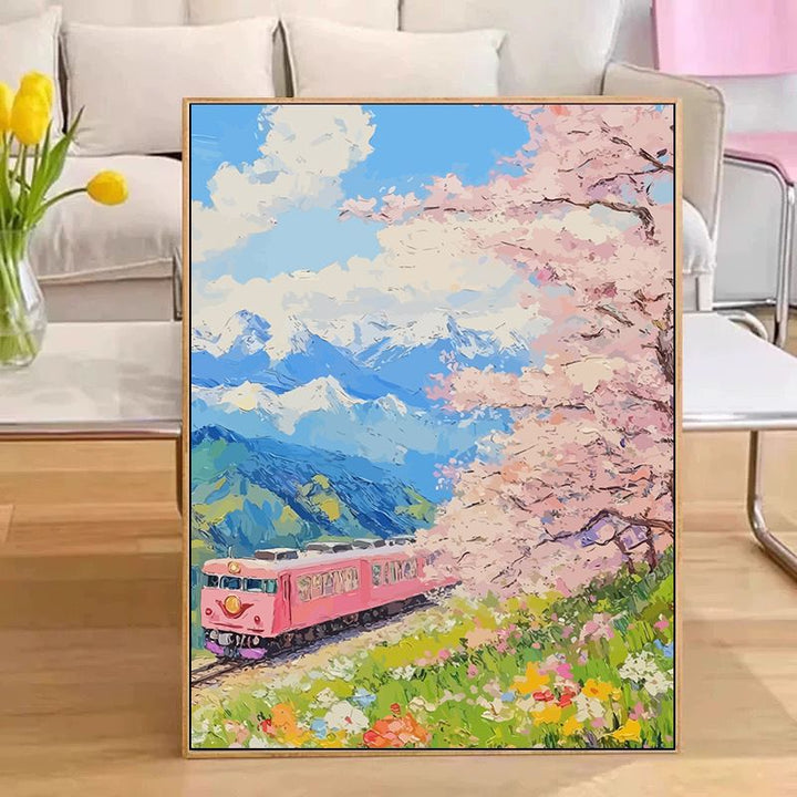 Scenic Train Landschaft Wandkunst Karnz