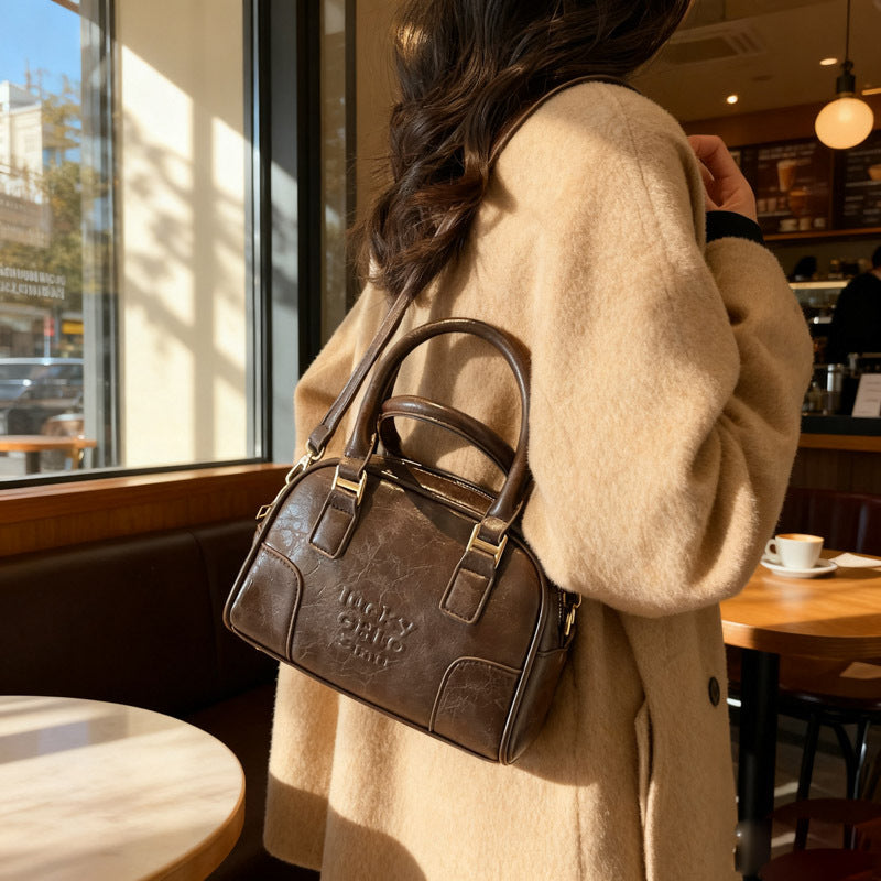 Luxuriöse Strukturierte Handtasche aus Fauxleder Karnz
