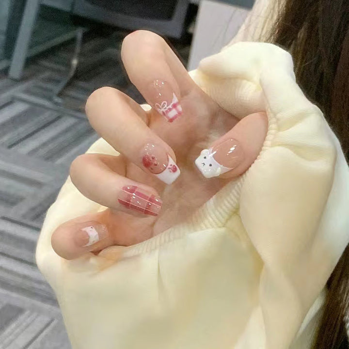 Niedliches Charakterdesign Press-On Nagelkunstset Karnz