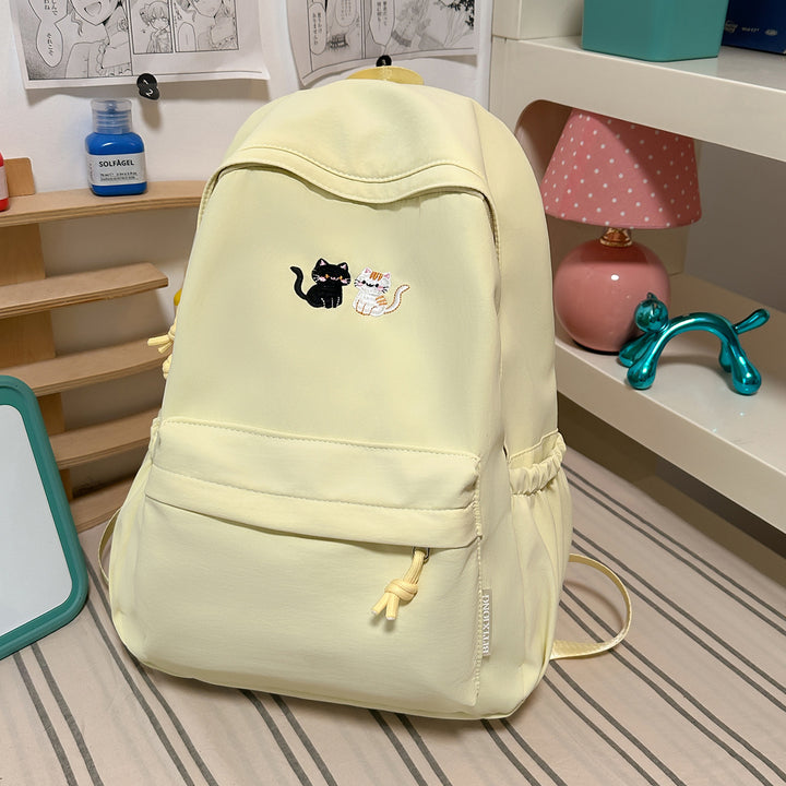 Bestickter katzen-themed Freizeit-Rucksack Karnz
