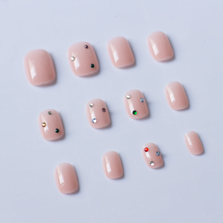 Künstlerisches mit Strass verziertes Nagelkunst-Set