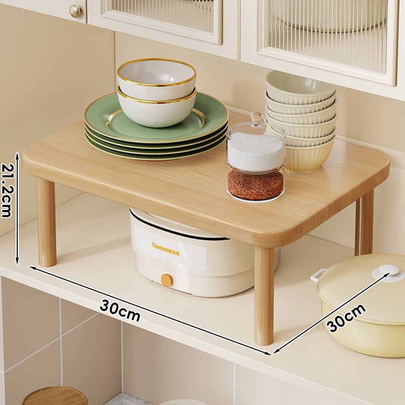 Bamboo-Style Arbeitsplattenlagersteigerregal mit erhöhten Beinen und unterregal Freiraum