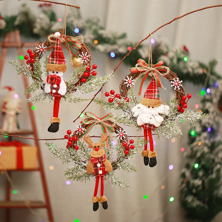 Weihnachtskranz Dekoration mit Schneemann-Design Karnz