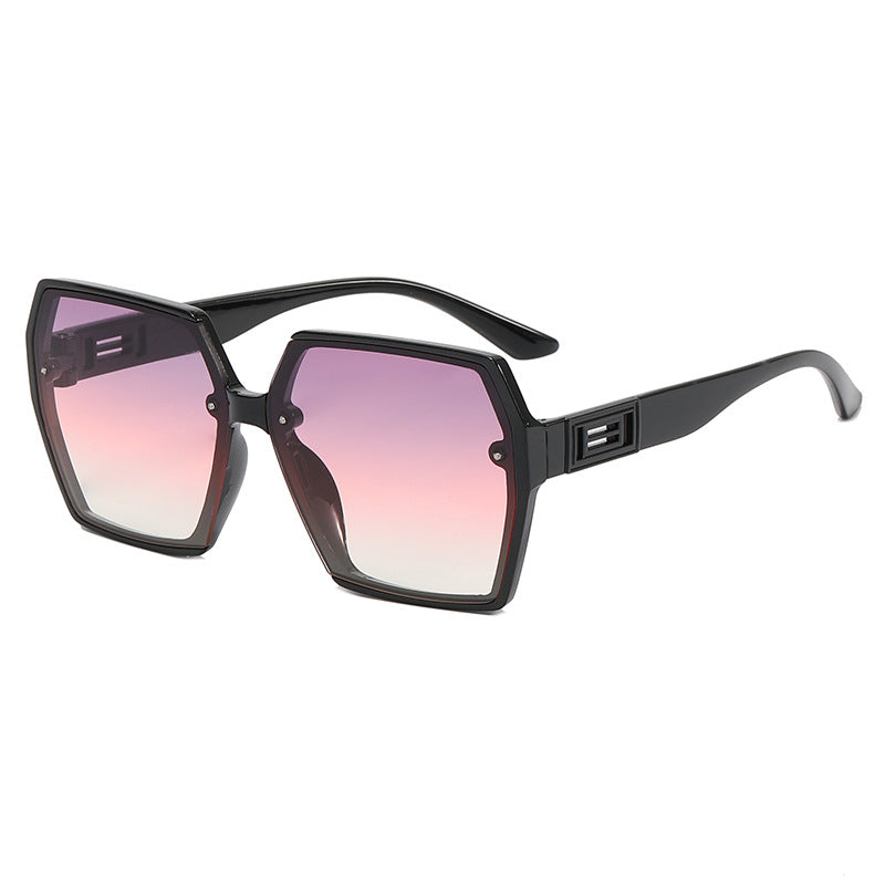 Übergroße sechseckige Sonnenbrille