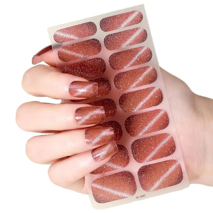 Glitzernde Nagelkunst Aufkleber