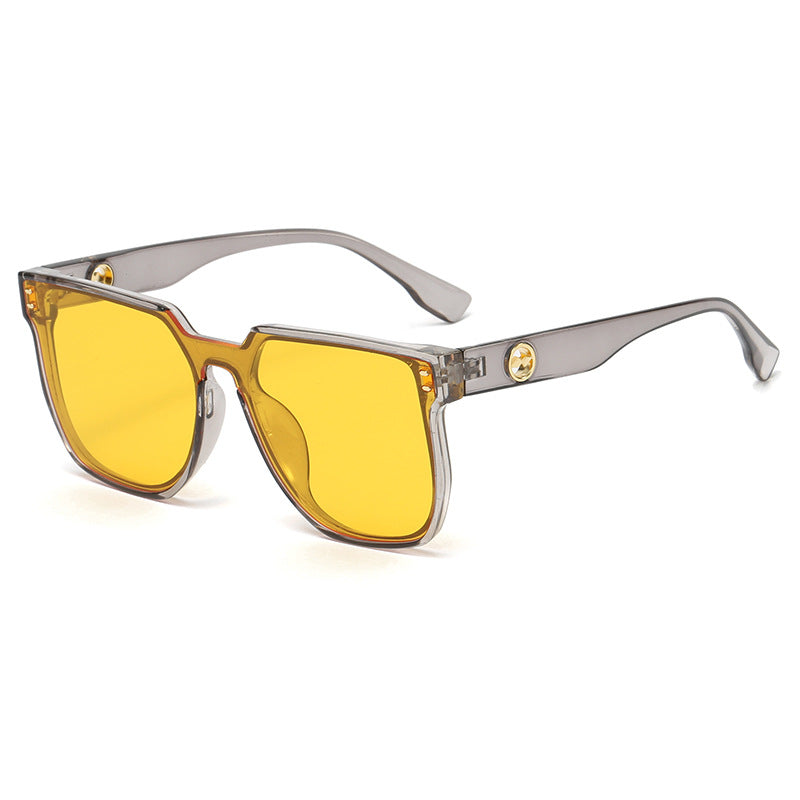 Damen auffällige Sonnenbrille mit markantem geometrischem Rahmen Karnz