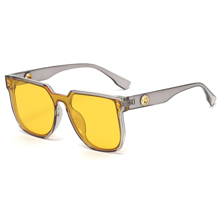 Damen auffällige Sonnenbrille mit markantem geometrischem Rahmen Karnz