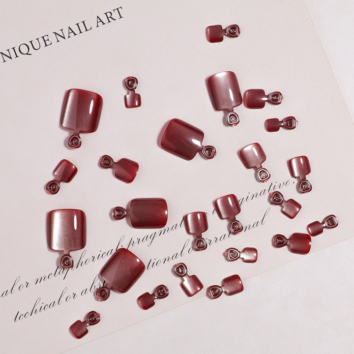 Premium Nail Art Press-On Fußnagel Set Karnz