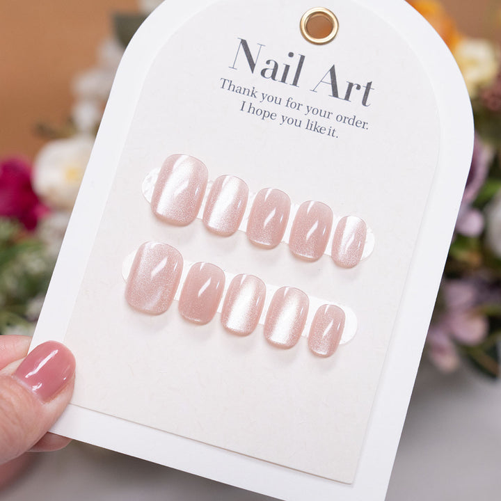 Elegantes Press-On-Nagelset mit glänzendem Finish  1791110649