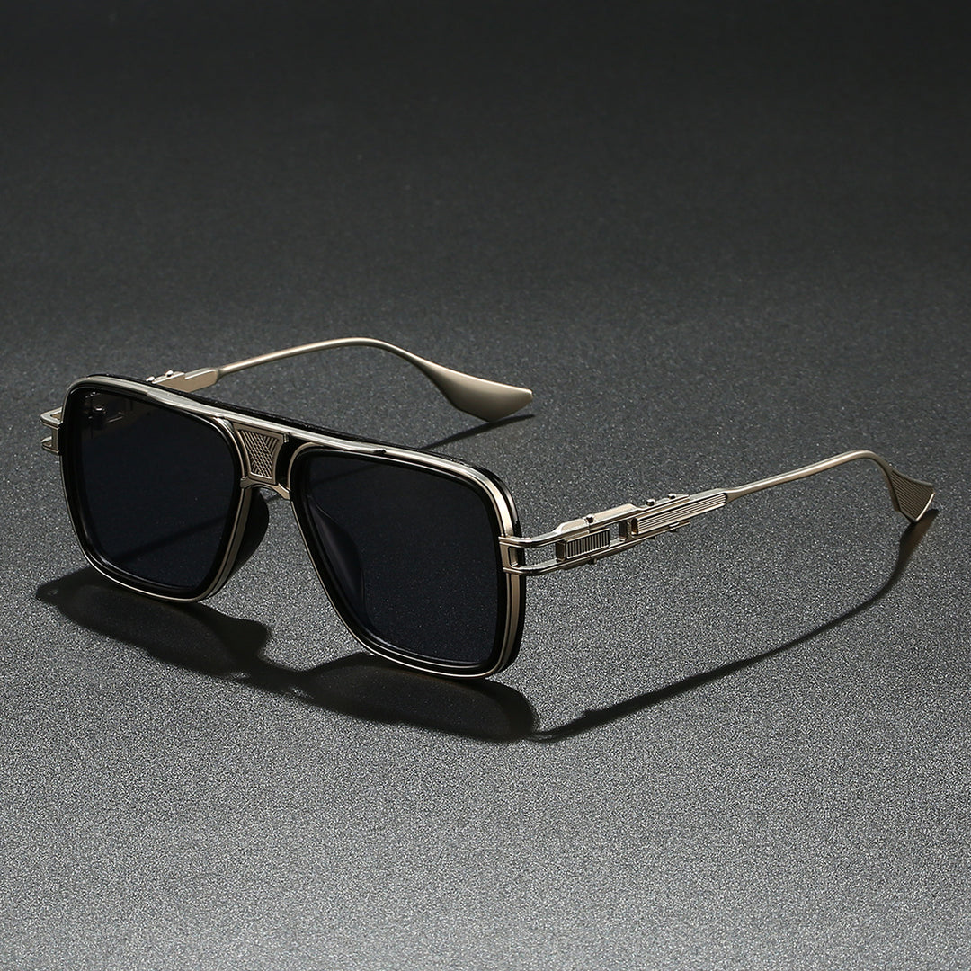 Damen Designer-Sonnenbrille mit luxuriösem Metallrahmen und trendigem Detail Karnz