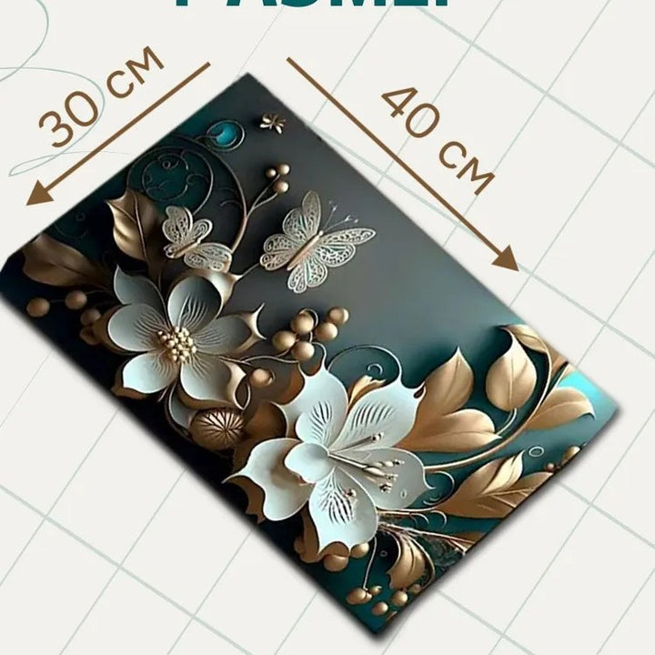 Dekorativer Floral Memory Foam Bereichsteppich